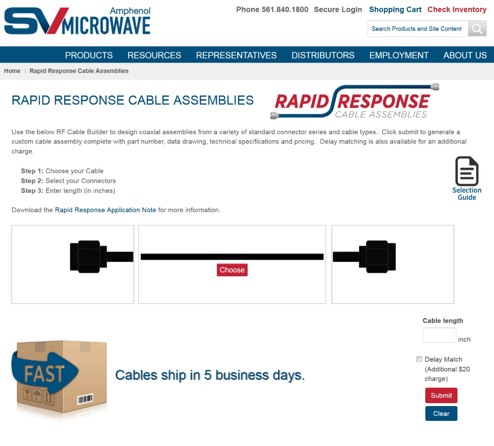 Old Rapid Response Cable Builder Site